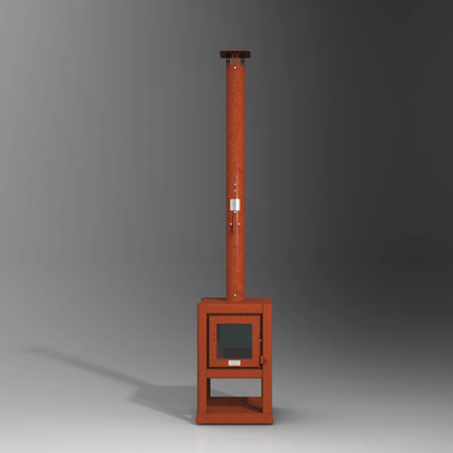 L'Bode Cube Corten Edition Wood Burner